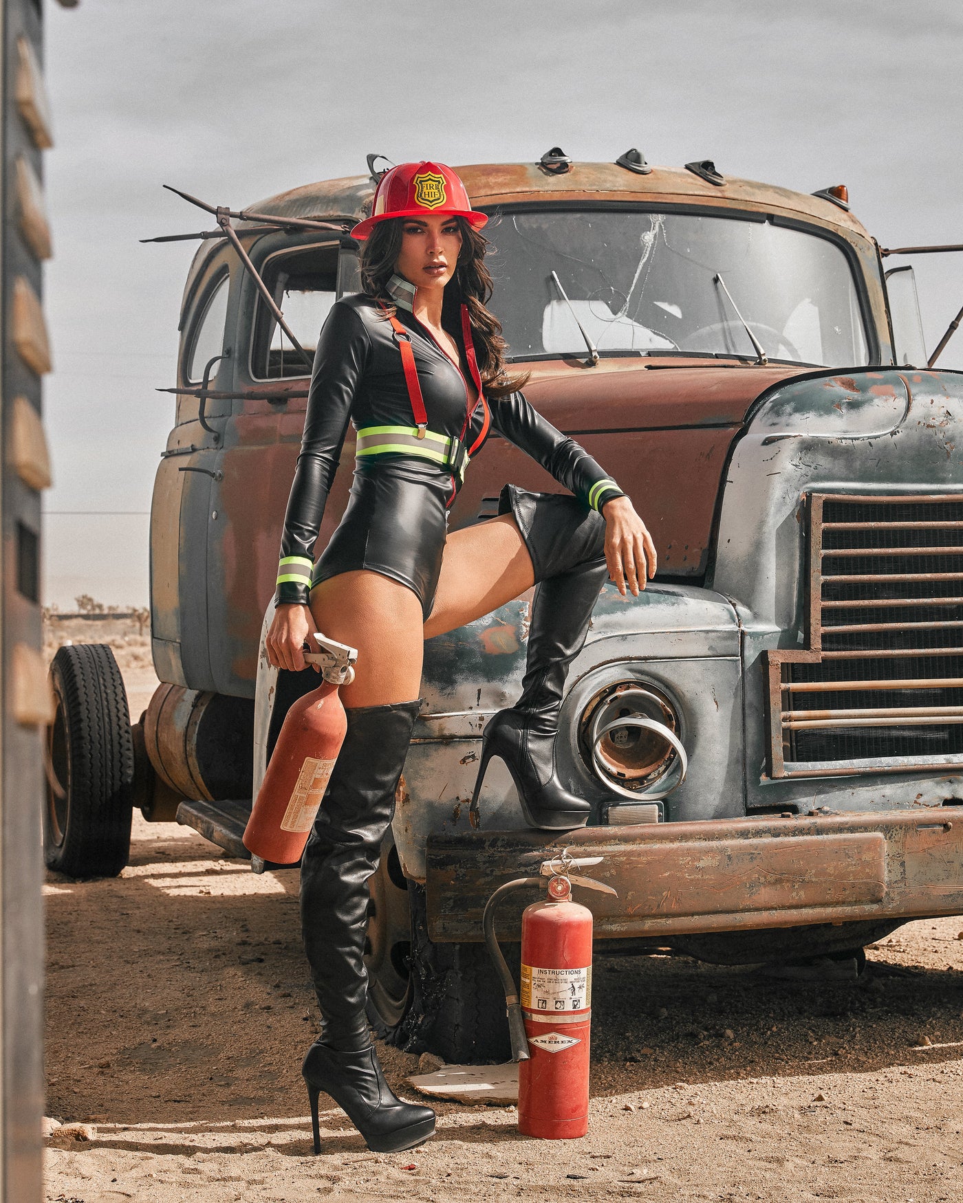 3pc. Too Hot Firefighter Women's Halloween Costume - For Love of Lingerie