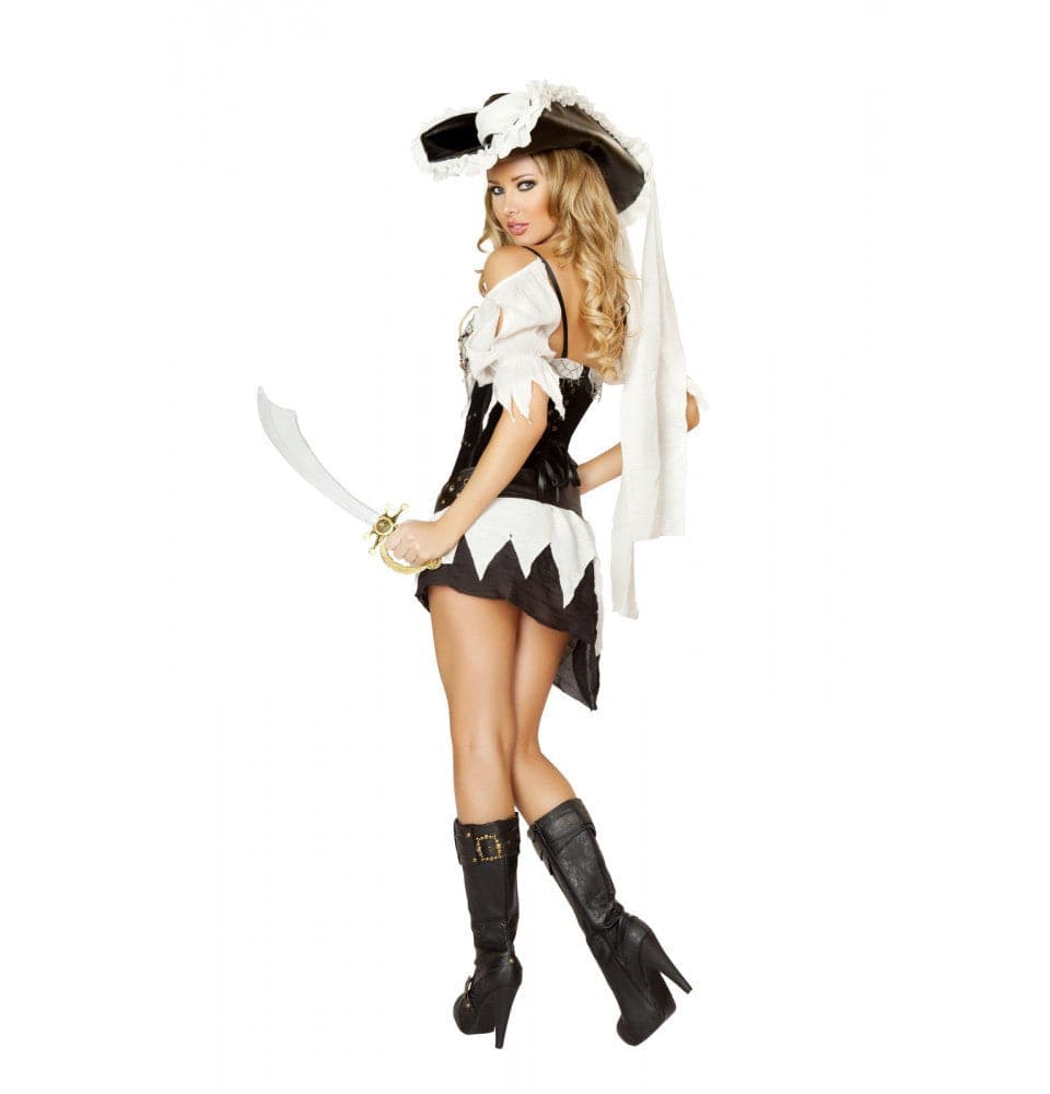 5pc. Sexy Shipwrecked Pirate Women's Costume - For Love of Lingerie