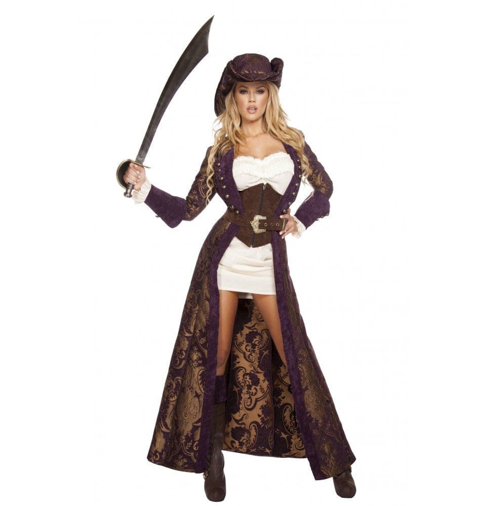 6pc. Decadent Pirate Diva Women's Costume - For Love of Lingerie