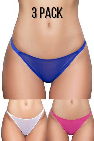 2102 Kayleigh Thong 3 Pack - For Love of Lingerie