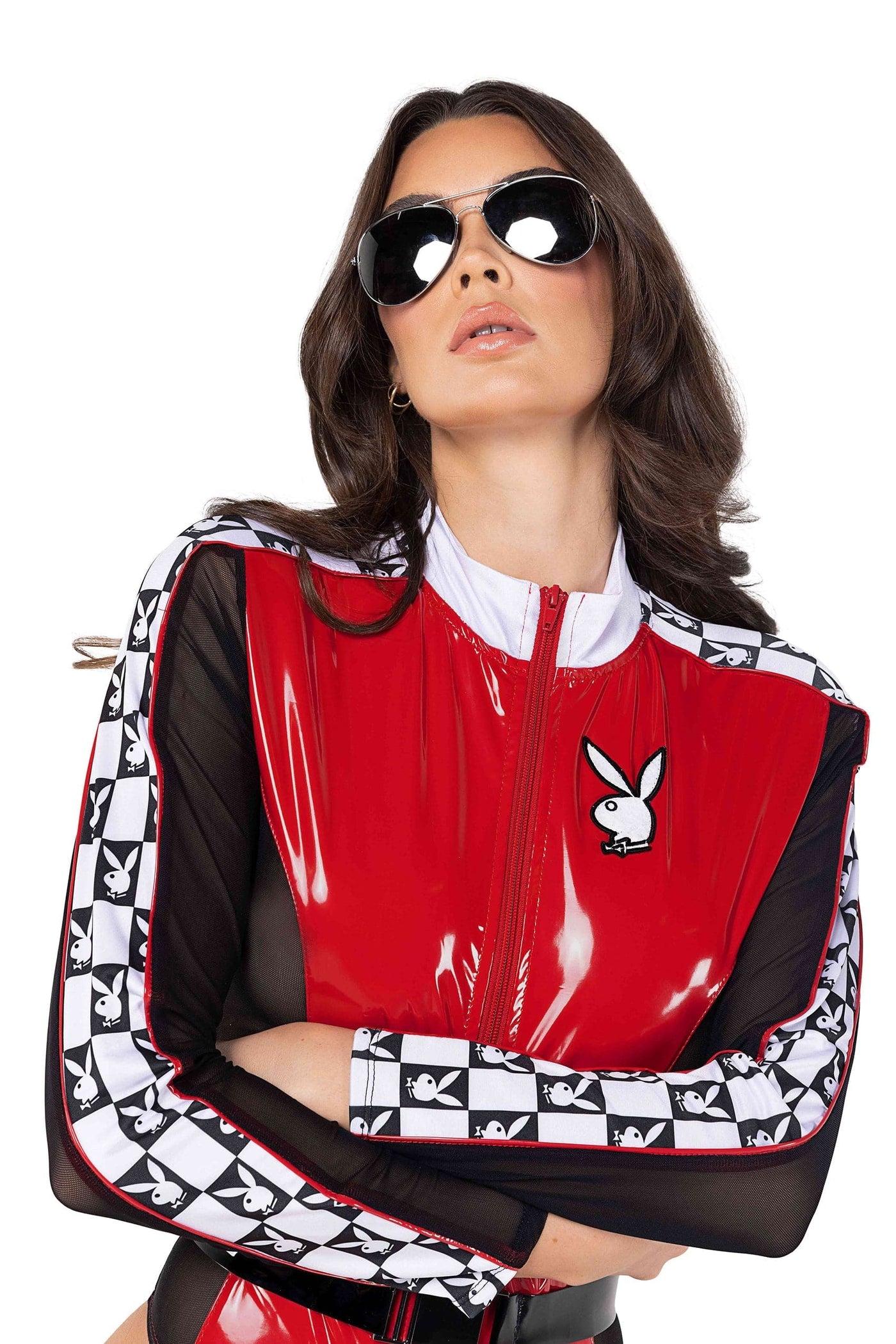 2pc. Official Playboy Bunny Racecar Driver Women's Costume - For Love of Lingerie
