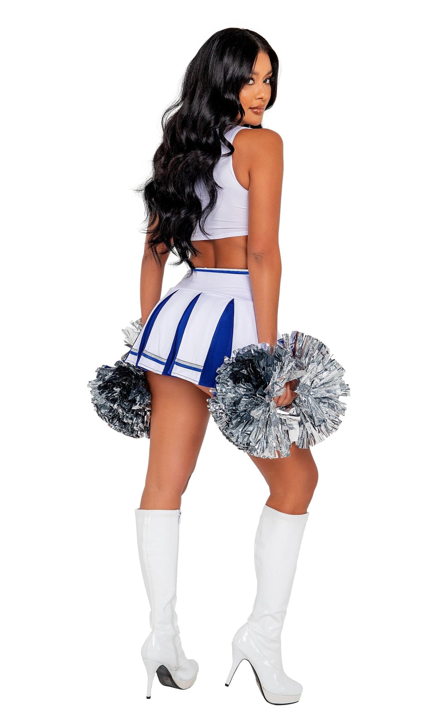 3pc. Official Playboy Bunny Cheer Squad Cheerleader Women's Costume - For Love of Lingerie