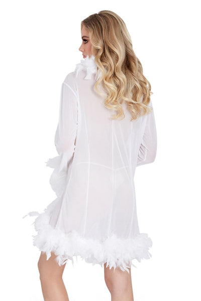 Luxe Feather Robe Short - For Love of Lingerie