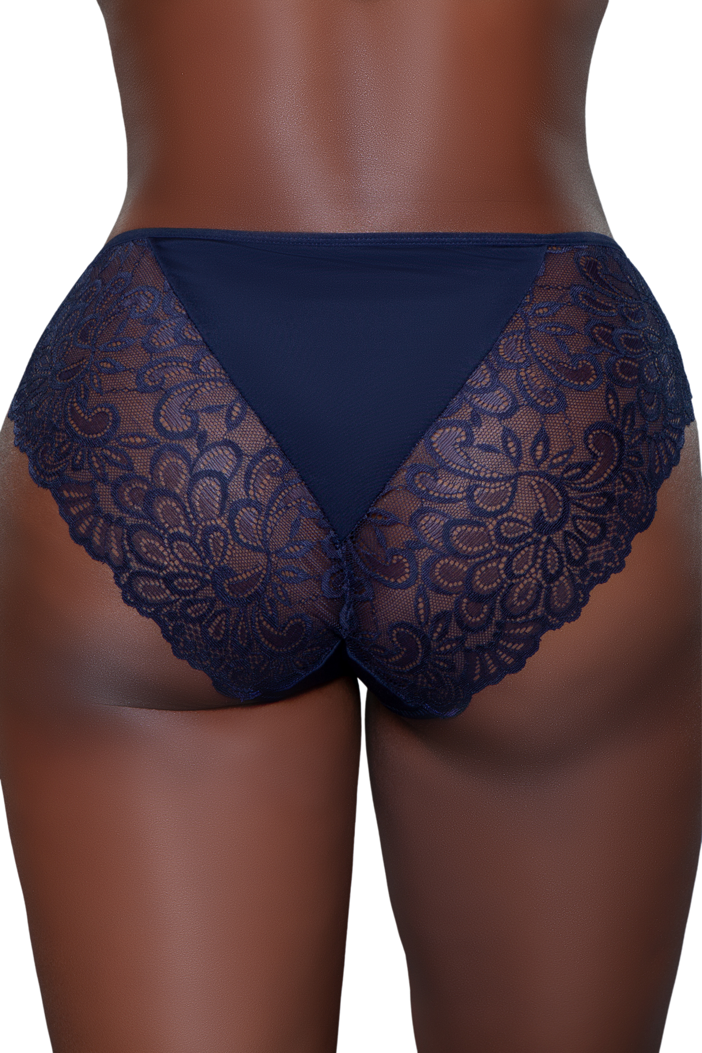 3pc. High-Rise Lace Brief Panties - For Love of Lingerie