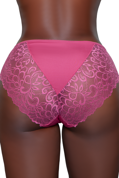 3pc. High-Rise Lace Brief Panties - For Love of Lingerie